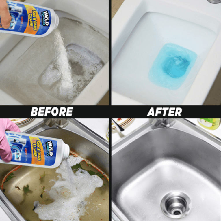 Sink & Drain Cleaner for Clogs in Kitchen & Bathroom